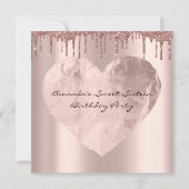 Vrijgezellenfeest - 16e druppelaar - Roos - hart Kaart (Achterkant)