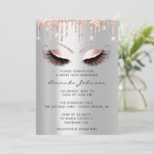 Vrijgezellenfeest - 16e glitter roze zilverschijve kaart (Staand voorkant)