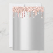 Vrijgezellenfeest - 16e glitter roze zilverschijve kaart (Achterkant)