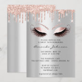 Vrijgezellenfeest - 16e glitter roze zilverschijve kaart (Voorkant / Achterkant)