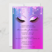 Vrijgezellenfeest - 16e glitterroze oogdruppels kaart (Voorkant)