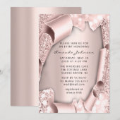 Vrijgezellenfeest 16e Roos 3D Glitter UNIQUE Kaart (Voorkant / Achterkant)