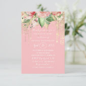 Vrijgezellenfeest - 16e roze roze roodbruine Stipp Kaart (Staand voorkant)