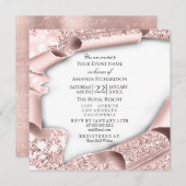 Vrijgezellenfeest 3D White Rose Kaart (Voorkant / Achterkant)