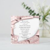 Vrijgezellenfeest 3D White Rose Kaart (Staand voorkant)