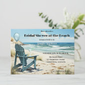 Vrijgezellenfeest aan het strand kaart (Staand voorkant)