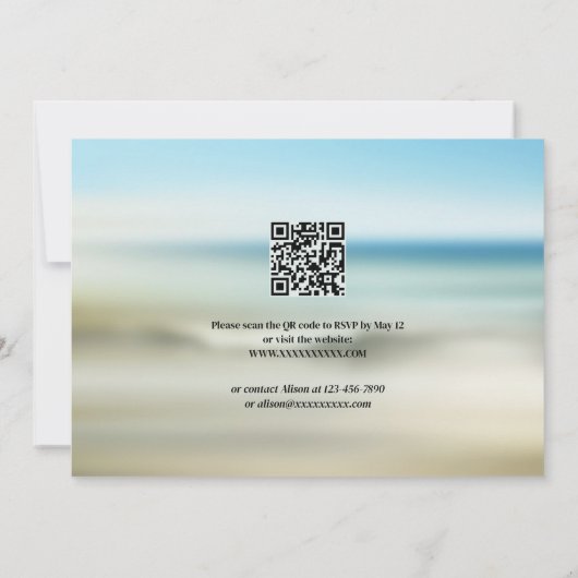 Vrijgezellenfeest aan het strand kaart (Achterkant)