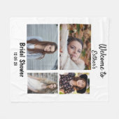 Vrijgezellenfeest Aangepast 4 Foto collage Fleece Deken (Voorkant (Horizontaal))