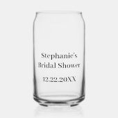 Vrijgezellenfeest Aangepaste Naam Trouwcadeau Part Blikvorm Glas (Achterkant)