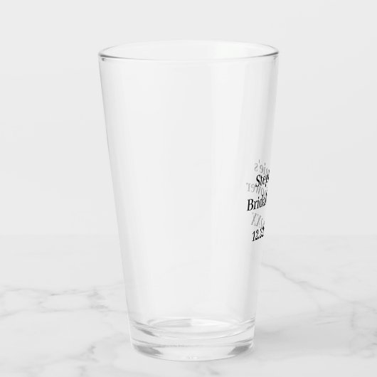Vrijgezellenfeest Aangepaste Naam Trouwcadeau Part Glas (Rechts)