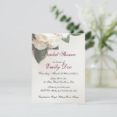 Vrijgezellenfeest Aanpassen White Roses Invitation Kaart (Staand voorkant)