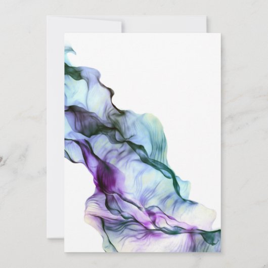 VRIJGEZELLENFEEST | Abstract Inkt Vibrant Indigo B Kaart (Achterkant)