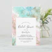 Vrijgezellenfeest abstracte Waterverf Kaart (Staand voorkant)