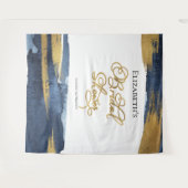 Vrijgezellenfeest Achtergrond | Blauwe Waterverf A Wandkleed (Voorkant (horizontaal))