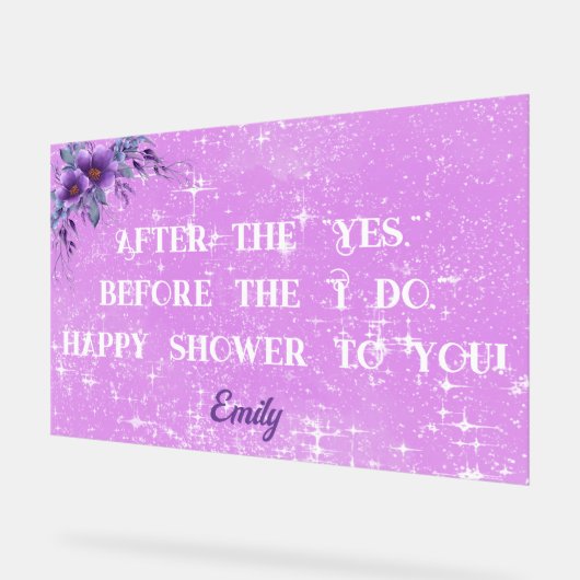 Vrijgezellenfeest acryl teken acryl bord (Hoek)