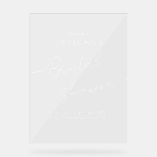 Vrijgezellenfeest Acryl Teken WELKOM Acryl Bord (Voorkant)