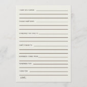 vrijgezellenfeest Advice en Well Wishes Kaart (Achterkant)