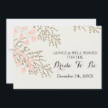 vrijgezellenfeest Advice en Well Wishes Kaart<br><div class="desc">ivoor gooit goudflorale Vrijgezellenfeest Advice en Well Wishes Kaart Vrijgezellenfeest Game</div>