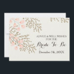 vrijgezellenfeest Advice en Well Wishes Kaart<br><div class="desc">ivoor gooit goudflorale Vrijgezellenfeest Advice en Well Wishes Kaart Vrijgezellenfeest Game</div>