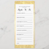 Vrijgezellenfeest Advice Kaart Gold Foil Stars Con (Voorkant)