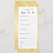 Vrijgezellenfeest Advice Kaart Gold Foil Stars Con (Voorkant / Achterkant)