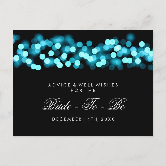 Vrijgezellenfeest Advice Kaart Turquoise Hollywood (Achterkant)