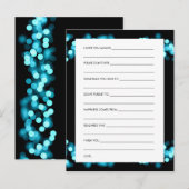 Vrijgezellenfeest Advice Kaart Turquoise Hollywood (Voorkant / Achterkant)