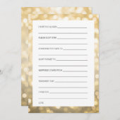 Vrijgezellenfeest Advice Kaarten Gold Glitter Ligh (Voorkant / Achterkant)