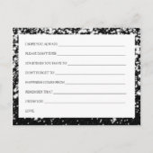 Vrijgezellenfeest Advice Kaarten Silver Midnight G (Achterkant)