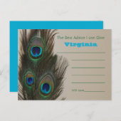 Vrijgezellenfeest Advice Post Kaarten - Peacock ve (Voorkant / Achterkant)