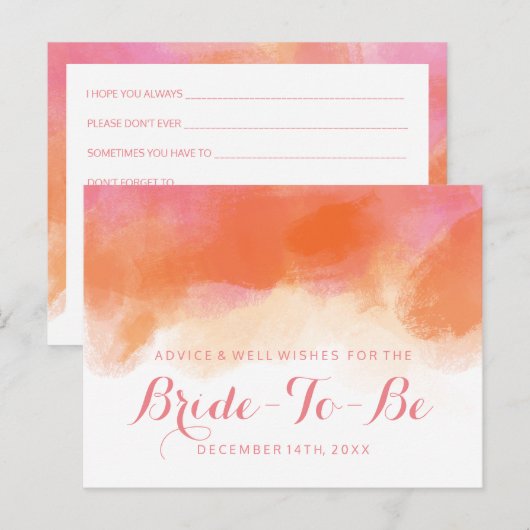 Vrijgezellenfeest advies Blush roze koraal Waterve (Voorkant / Achterkant)