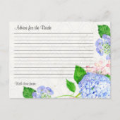 Vrijgezellenfeest Advies Bruid Blauwe Hydrangea Bl Briefkaart (Voorkant)