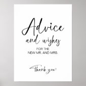 Vrijgezellenfeest Advies en Wensen Teken Poster (Voorkant)