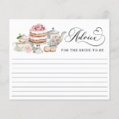 Vrijgezellenfeest Advies Kaart – Tea Party Thema (Voorkant)