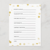 Vrijgezellenfeest Advies Kaarten Faux Gold Foil Gl (Voorkant)
