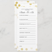 Vrijgezellenfeest Advies Kaarten Faux Gold Foil Gl (Voorkant / Achterkant)