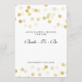 Vrijgezellenfeest Advies Kaarten Gold Foil Glitter (Achterkant)
