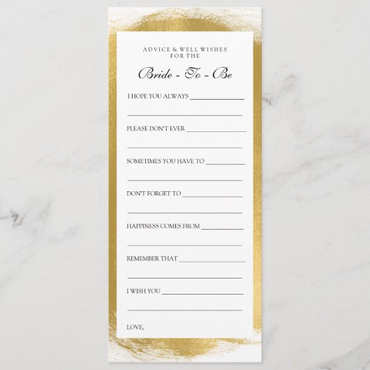 Vrijgezellenfeest Advies Kaarten Gold Paint Kijk (Voorkant)