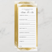 Vrijgezellenfeest Advies Kaarten Gold Paint Kijk (Voorkant / Achterkant)