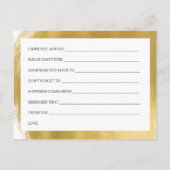 Vrijgezellenfeest Advies Kaarten Gold Paint Kijk (Achterkant)