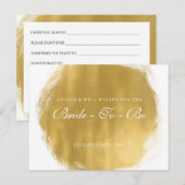 Vrijgezellenfeest Advies Kaarten Gold Paint Kijk (Voorkant / Achterkant)