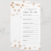 Vrijgezellenfeest Advies Kaarten Koperen Folie Gli (Voorkant / Achterkant)