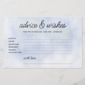 Vrijgezellenfeest advies spel cloud 9 pastel blauw briefpapier (Voorkant)