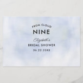 Vrijgezellenfeest advies spel cloud 9 pastel blauw briefpapier (Achterkant)