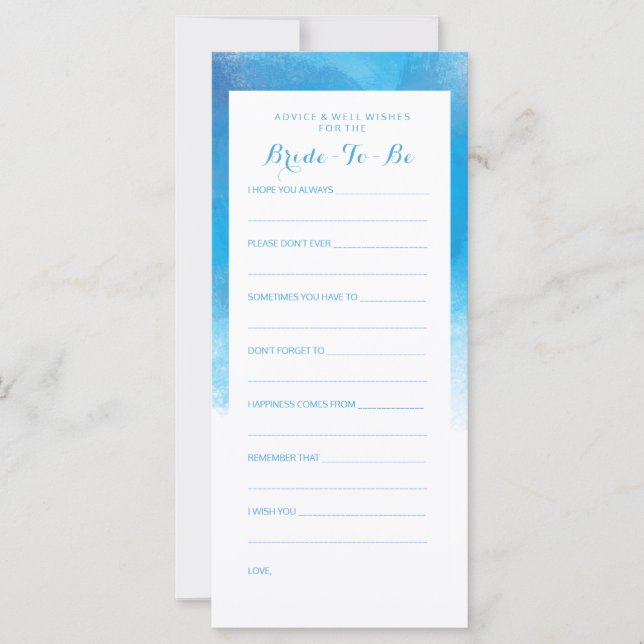 Vrijgezellenfeest Advies zomerblauwe Waterverf (Voorkant)