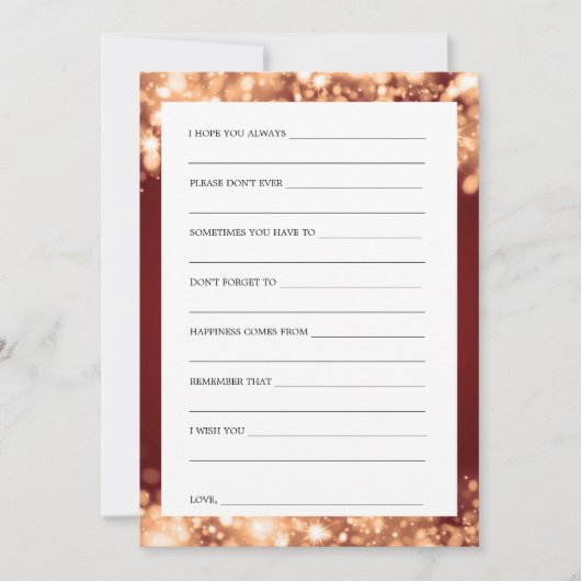 Vrijgezellenfeest Adviezen Kaarten Goud Mousserend (Voorkant)