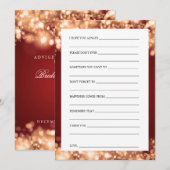 Vrijgezellenfeest Adviezen Kaarten Goud Mousserend (Voorkant / Achterkant)