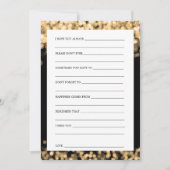 Vrijgezellenfeest Adviezenkaarten Gold Lights Kaart (Voorkant)