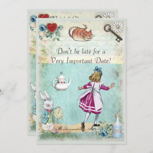 vrijgezellenfeest Alice in Wonderland is niet te l Kaart (Voorkant / Achterkant)