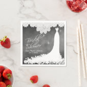 Vrijgezellenfeest-alkbord met witte kant en gans servetten (Insitu)